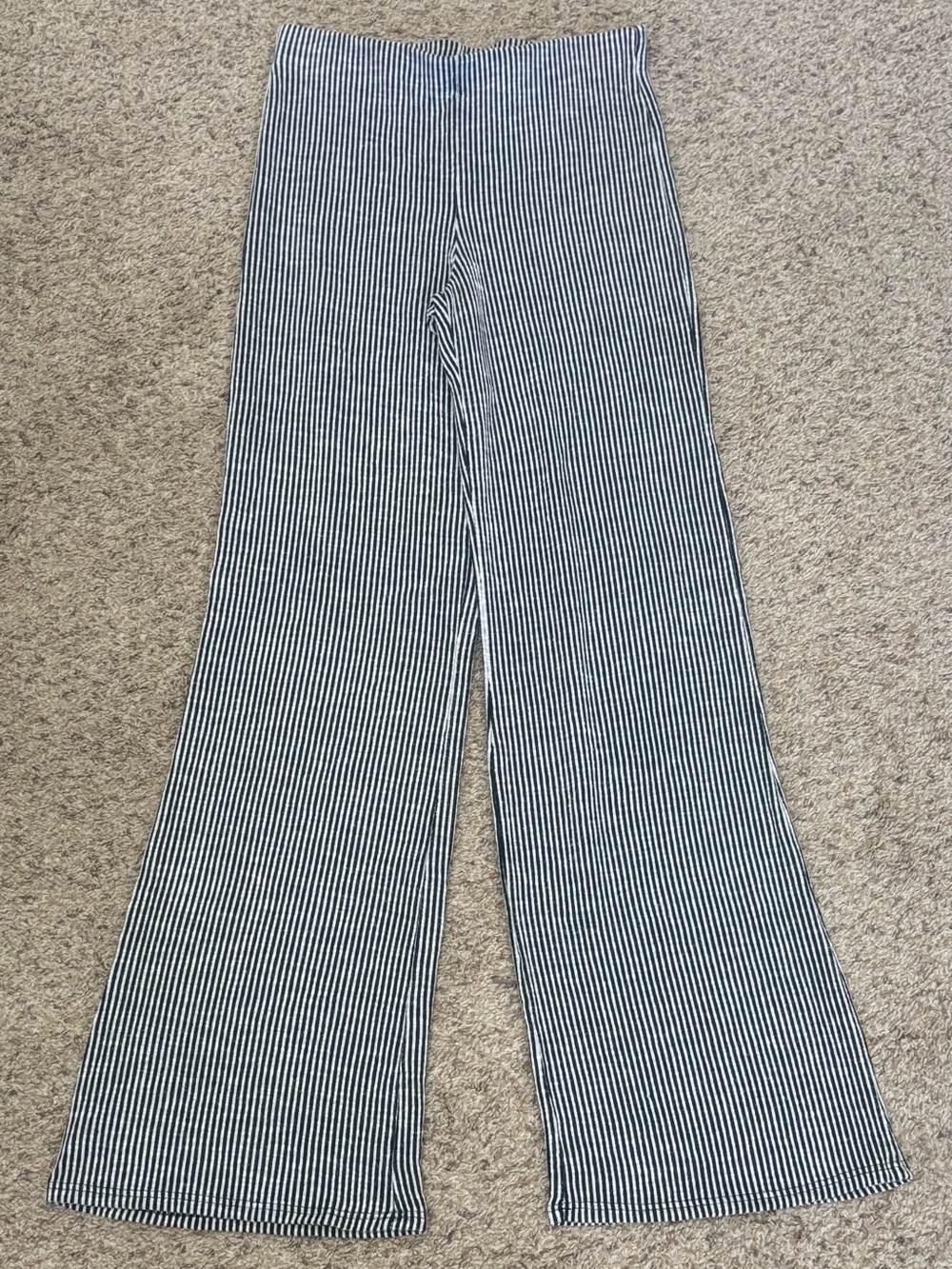 Wasabi + Mint vertical striped wide-leg lounge pants